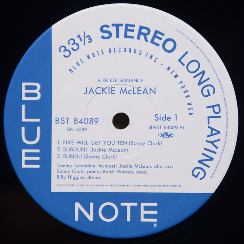 Jackie McLean A Fickle Sonance (Japanese Pressing) Vinyl Pussycat  Records