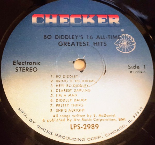 Bo Diddley - Bo Diddley's 16 All-Time Greatest Hits (Signed