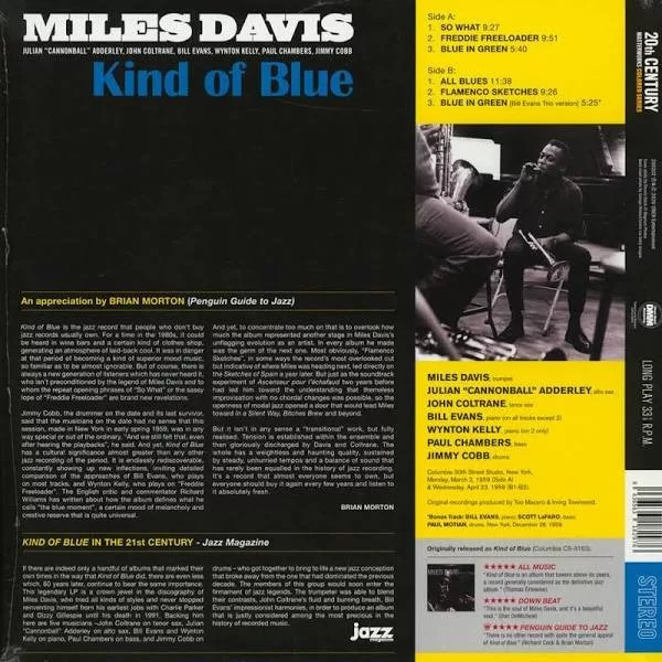 Miles Davis - Kind Of Blue (Colored Vinyl) 2 Miles Davis - Kind Of Blue (Colored Vinyl) - Image 2
