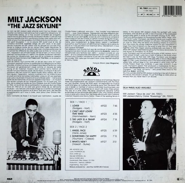 Milt Jackson - The Jazz Skyline 2 Milt Jackson - The Jazz Skyline - Image 2