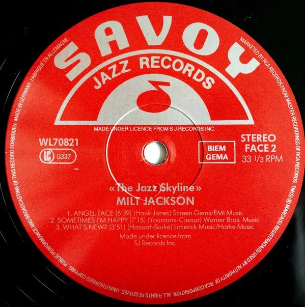 Milt Jackson - The Jazz Skyline 4 Milt Jackson - The Jazz Skyline - Image 4