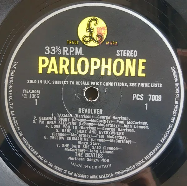 BEATLES★Revolver UK Y/B Parlophone stere Revolver (UK Stereo) • LP by The Beatles