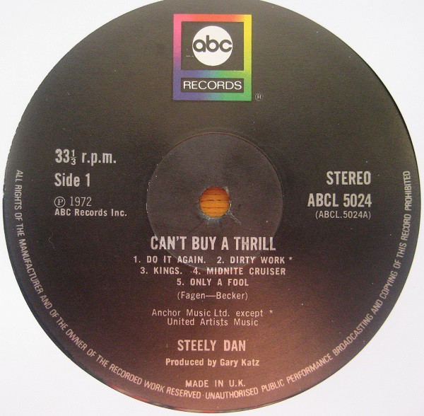 Steely Dan - Can't Buy A Thrill - Vinyl Pussycat Records