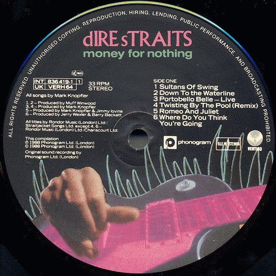 Dire Straits - Money For Nothing - Vinyl Pussycat Records