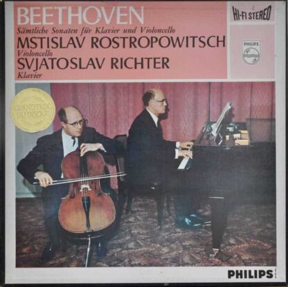 Beethoven ‎– Sämtliche Sonaten Für Klavier Und Violoncello. Mstislav Rostropovich / Sviatoslav Richter