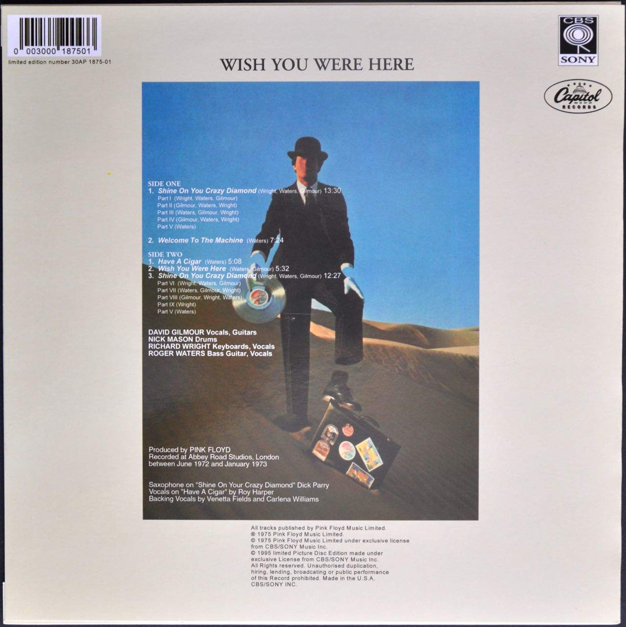 鍔 trofast Credential Pink Floyd ‎– Wish You Were Here "Red Vinyl"