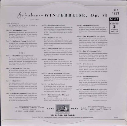 Dietrich Fischer-Dieskau / Gerald Moore ‎– Schubert Winterreise