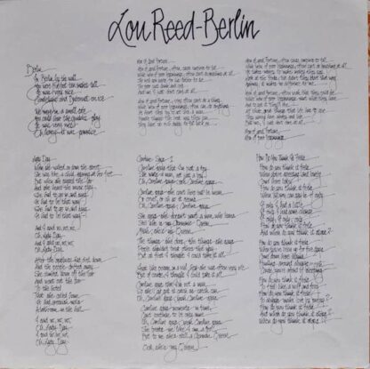 Lou Reed - Berlin (1st UK Press)