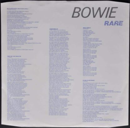 Bowie - Rare (UK)