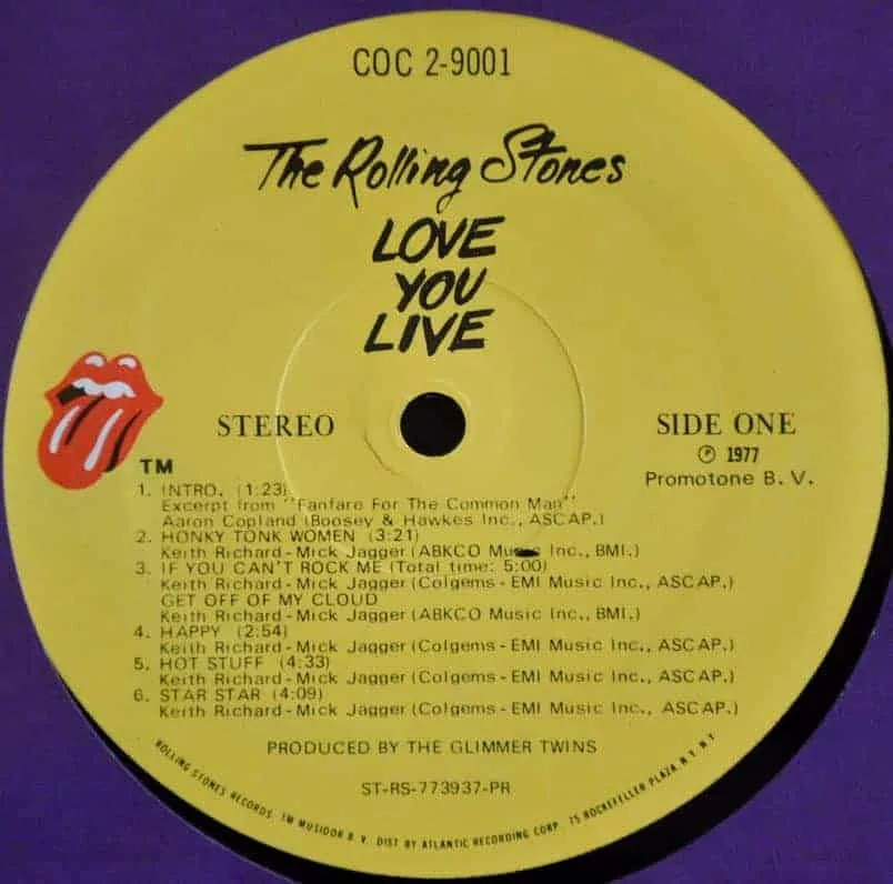 The Rolling Stones ‎– Love You Live