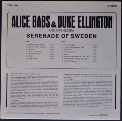 Alice Babs & Duke Ellington ‎– Serenade To Sweden
