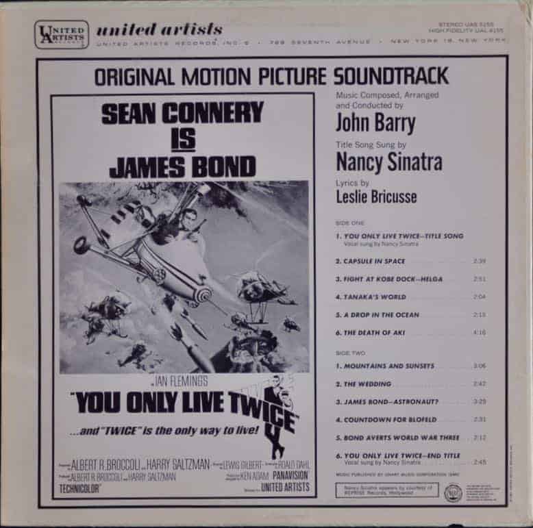 John Barry You Only Live Twice 007 Original Motion Picture Soundtrack