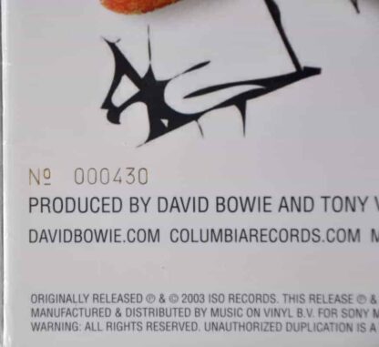 David Bowie ‎– Reality (Orange Vinyl)