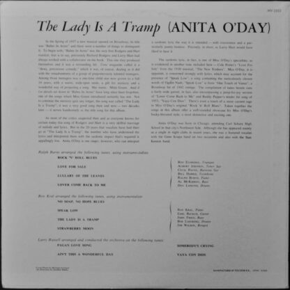 Anita O'Day ‎– The Lady Is A Tramp (Japanese Pressing)