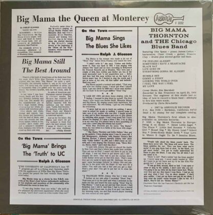 Big Mama Thornton ‎– Big Mama The Queen At Monterey (Gold Vinyl)