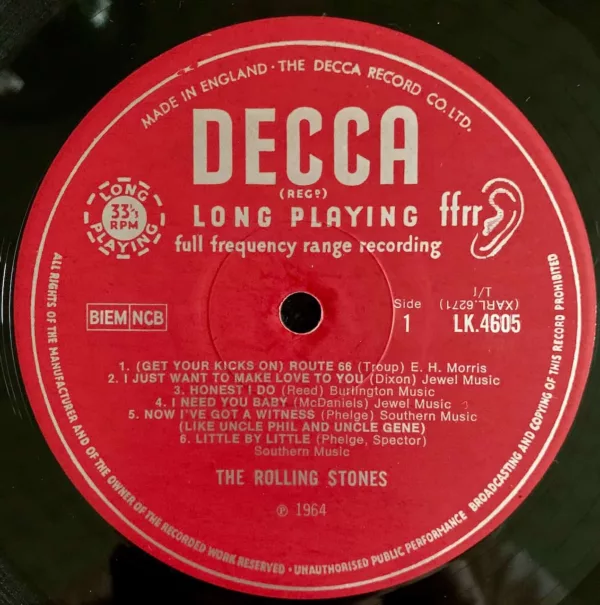 The Rolling Stones UK版 mono  B1X/1Press The Rolling Stones ‎– The Rolling Stones (Mono)