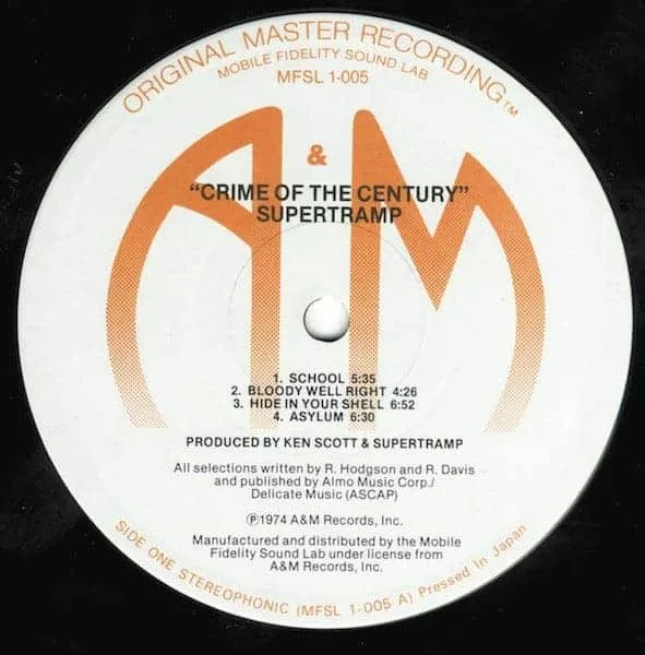 Supertramp - Crime Of The Century (MFSL) 3 Supertramp - Crime Of The Century (MFSL)