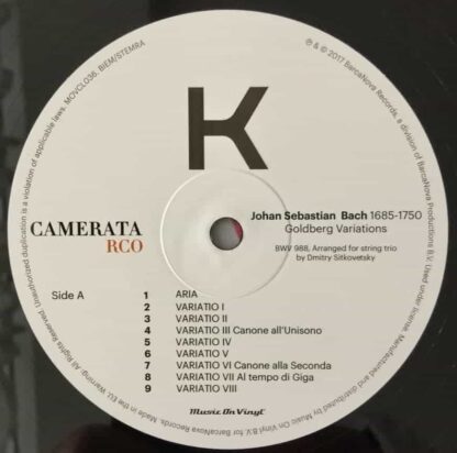 Bach Goldberg Variations | String Trio BWV 988 Camerata RCO