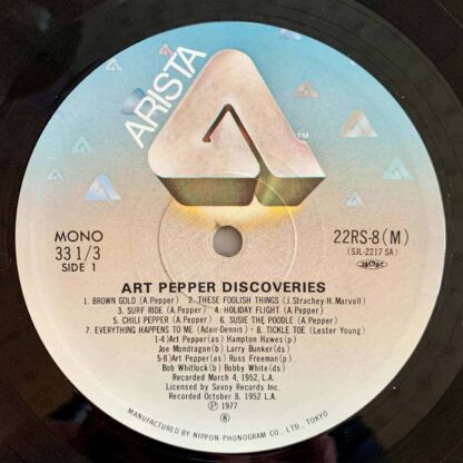 Art Pepper ‎– Discoveries (Japanese Pressing)