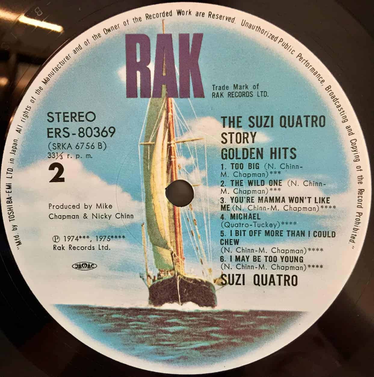 Suzi Quatro ‎– The Story - 12 Hits (Japanese Pressing) - Vinyl Records