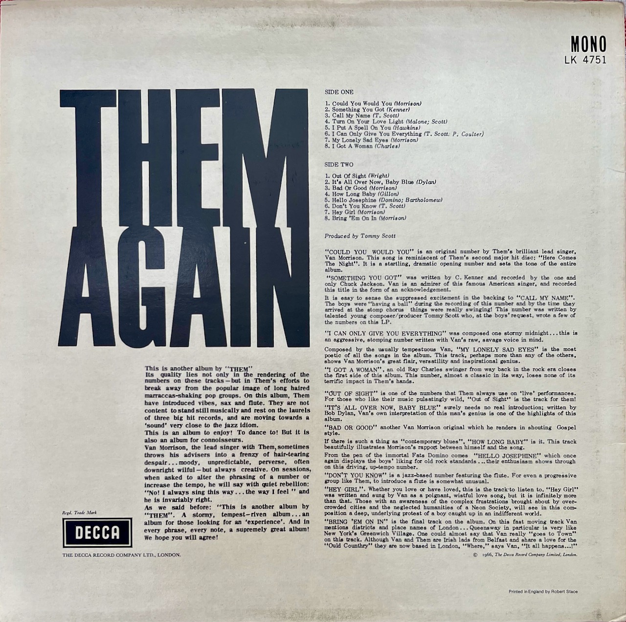 Use them again. Them again. Them - them again. Them 1966. Them "them again (LP)".