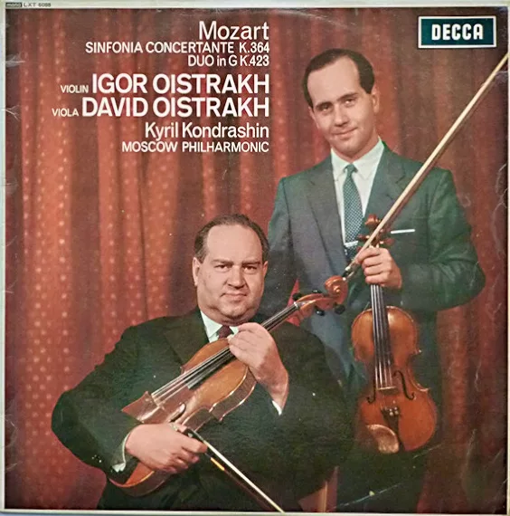 Mozart - Igor Oistrakh, David Oistrakh, Moskauer Philharmonisches Orchester, Kyrill Kondrashin - Sinfonia Concertante For Violin And Viola, K 364 1 Mozart - Igor Oistrakh, David Oistrakh, Moskauer Philharmonisches Orchester, Kyrill Kondrashin - Sinfonia Concertante For Violin And Viola, K 364