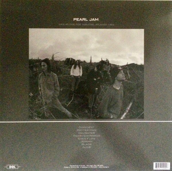 Pearl Jam ‎ Live At The Fox Theatre, Atlanta 1994 Vinyl Pussycat Records