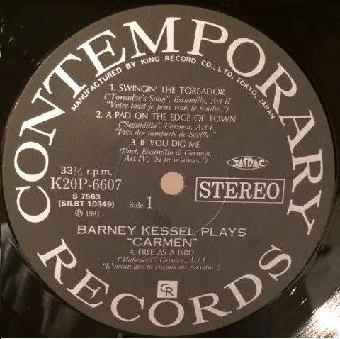 Barney Kessel - Modern Jazz Performances From Bizet's Carmen (Japanese Pressing) 2 Barney Kessel - Modern Jazz Performances From Bizet's Carmen (Japanese Pressing)