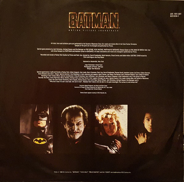 forlade Geologi udsættelse Prince - Batman™ (Motion Picture Soundtrack) - Vinyl Pussycat Records