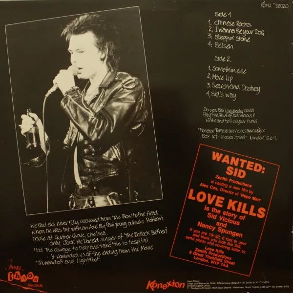 Sid Vicious - Love Kills N.Y.C 2 Sid Vicious - Love Kills N.Y.C - Image 2