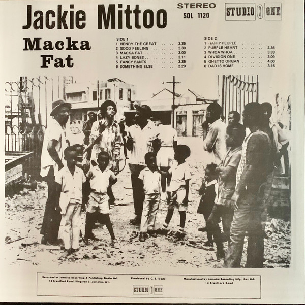 Jackie Mittoo - Macka Fat - Vinyl Pussycat Records