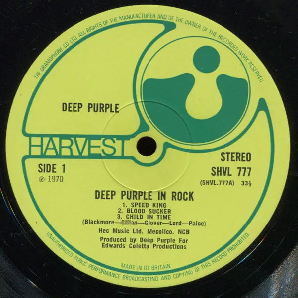 Deep Purple in Rock レコード Deep Purple – In Rock 1978 Japan LP with obi