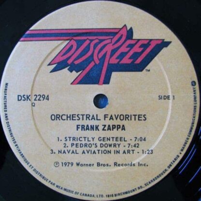 Frank Zappa ‎– Orchestral Favorites