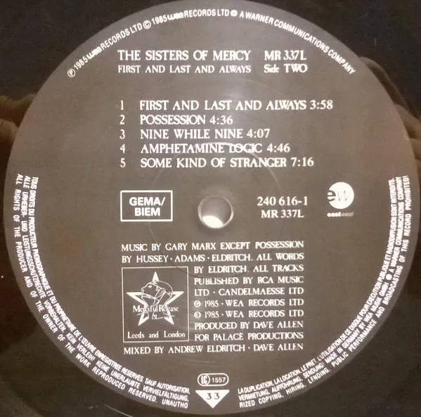 The Sisters Of Mercy - First And Last And Always 3 The Sisters Of Mercy - First And Last And Always - Image 3