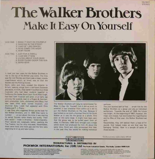 The Walker Brothers Make It Easy On Yourself Vinyl Pussycat Records