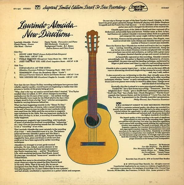Laurindo Almeida – New Directions (Audiophile) 2 Laurindo Almeida – New Directions (Audiophile)