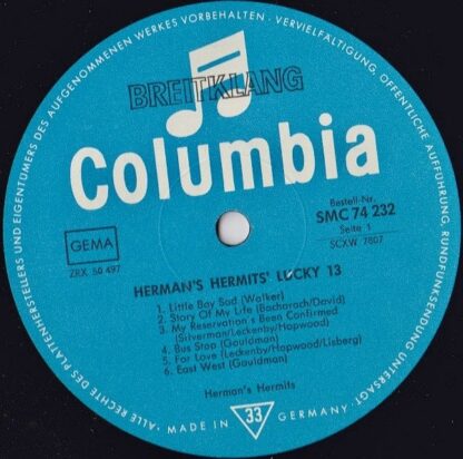Herman's Hermits ‎– Lucky 13