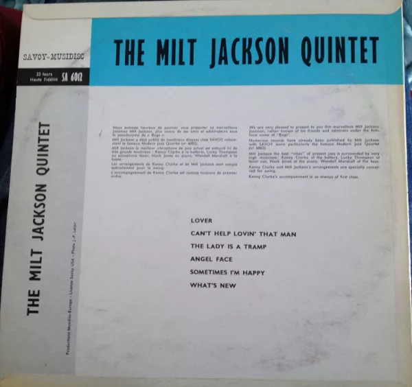Milt Jackson Quintet - The Milt Jackson Quintet 2 Milt Jackson Quintet - The Milt Jackson Quintet - Image 2