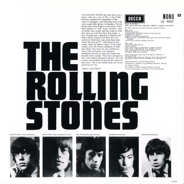 The Rolling Stones UK版 mono  B1X/1Press The Rolling Stones ‎– The Rolling Stones (Mono)