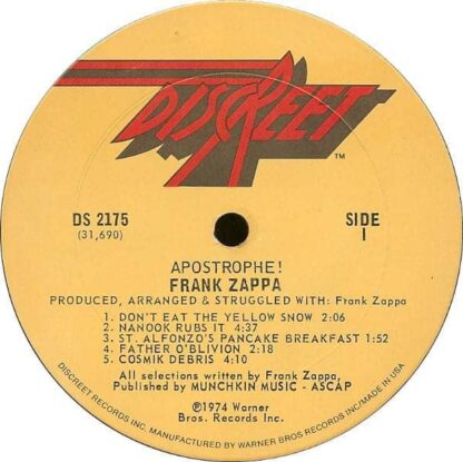Frank Zappa ‎– Apostrophe (')
