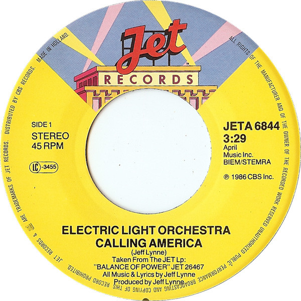Modernisering Undvigende Ulykke Electric Light Orchestra - Calling America - Vinyl Pussycat Records