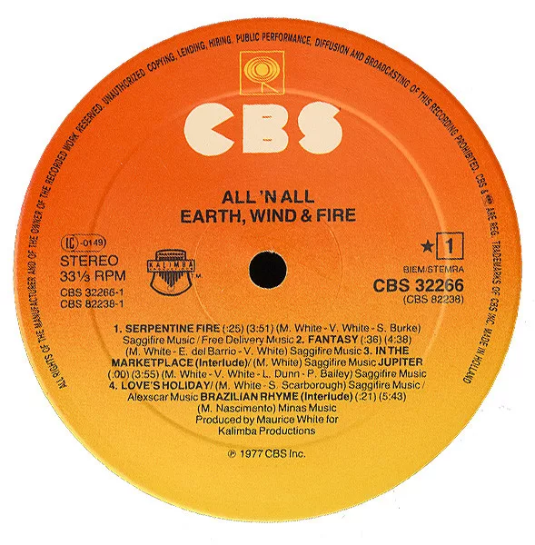 Earth, Wind & Fire - All 'N All 5 Earth, Wind & Fire - All 'N All - Image 5