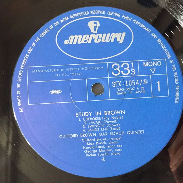 Clifford Brown And Max Roach - Study In Brown (Japanese Pressing) 3 Clifford Brown And Max Roach - Study In Brown (Japanese Pressing) - Image 3