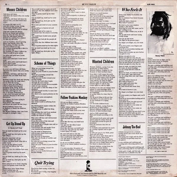 Bunny Wailer - Protest (UK) - Vinyl Pussycat Records