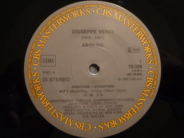 Giuseppe Verdi - Montserrat Caballé, Gianfranco Cecchele, Juan Pons, Louis Lebherz, New York City Opera Orchestra Dir: Eve Queler - Aroldo 4 Giuseppe Verdi - Montserrat Caballé, Gianfranco Cecchele, Juan Pons, Louis Lebherz, New York City Opera Orchestra Dir: Eve Queler - Aroldo - Image 4