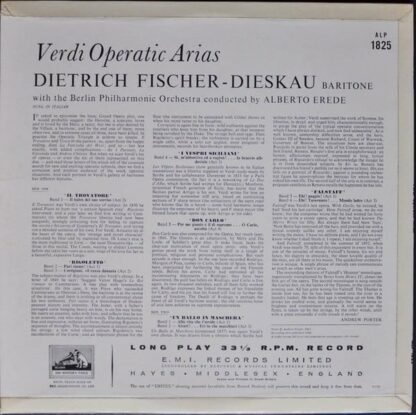Dietrich Fischer-Dieskau, Verdi ‎– Verdi: Operatic Arias