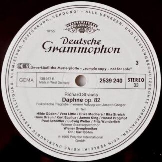 Richard Strauss, Karl Böhm ‎– Daphne (White Label Promo)