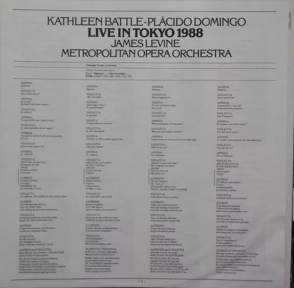 Kathleen Battle, Placido Domingo, James Levine, The Metropolitan Opera House Orchestra - Live In Tokyo 1988 3 Kathleen Battle, Placido Domingo, James Levine, The Metropolitan Opera House Orchestra - Live In Tokyo 1988 - Image 3