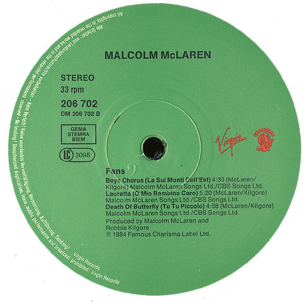 Malcolm McLaren - Fans - Vinyl Pussycat Records