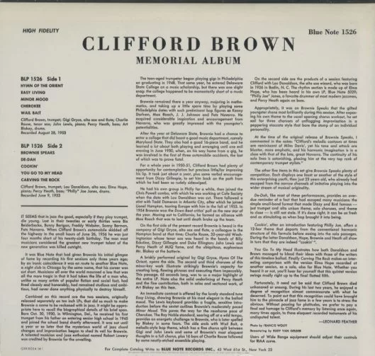 Clifford Brown - Memorial Album (Japanese Pressing) 3 Clifford Brown - Memorial Album (Japanese Pressing)